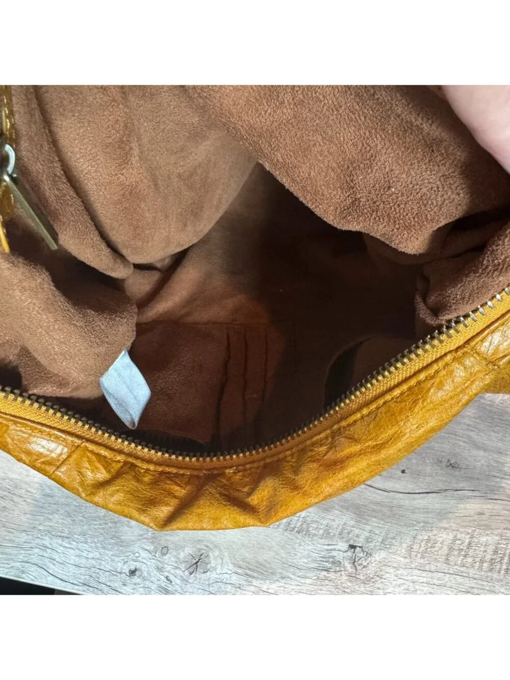 Matt & Nat Cognac Vegan Leather Slouch Hobo Shoulder Bag Multi Pocket Large Tote